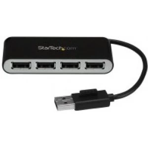 Image of StarTech 4 Port Portable USB 2.0 Hub with Built in Cable
