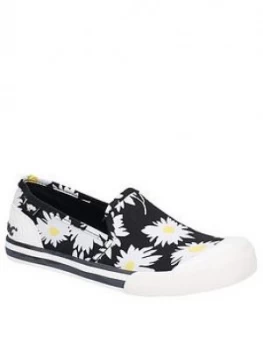 Image of Rocket Dog Jazzin Slip Jazzy Plimsoll - Black