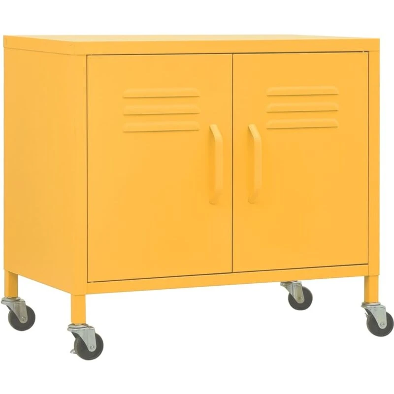 Image of VIDAXL Storage Cabinet Mustard Yellow 60x35x56cm Steel Vidaxl 8720286565759