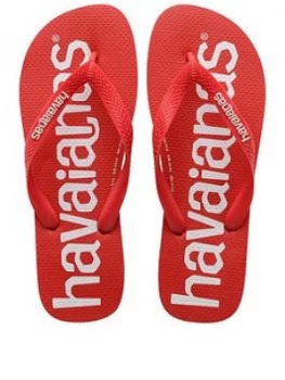 Image of Havaianas Logomania Flip Flops - Red