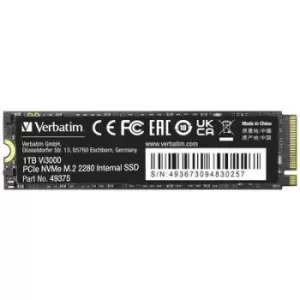 Image of Verbatim Vi3000 1TB NVMe/PCIe M.2 internal SSD PCIe NVMe 3.0 x4 Retail 49375