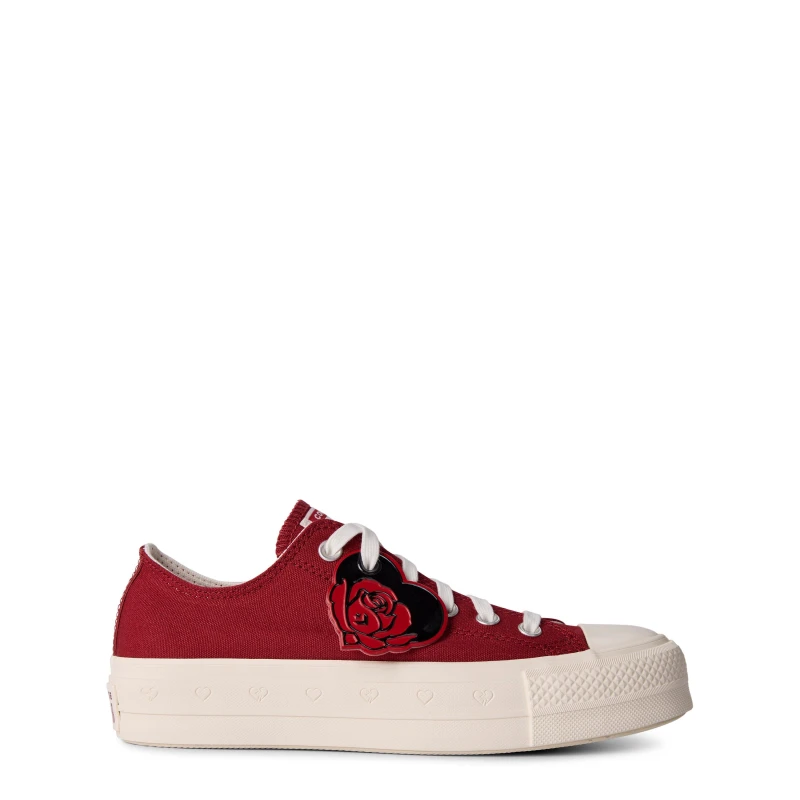Image of Converse Chuck Taylor All Star Platform Canvas Low Top Shoes Park Red 642 female 5.5 (36)