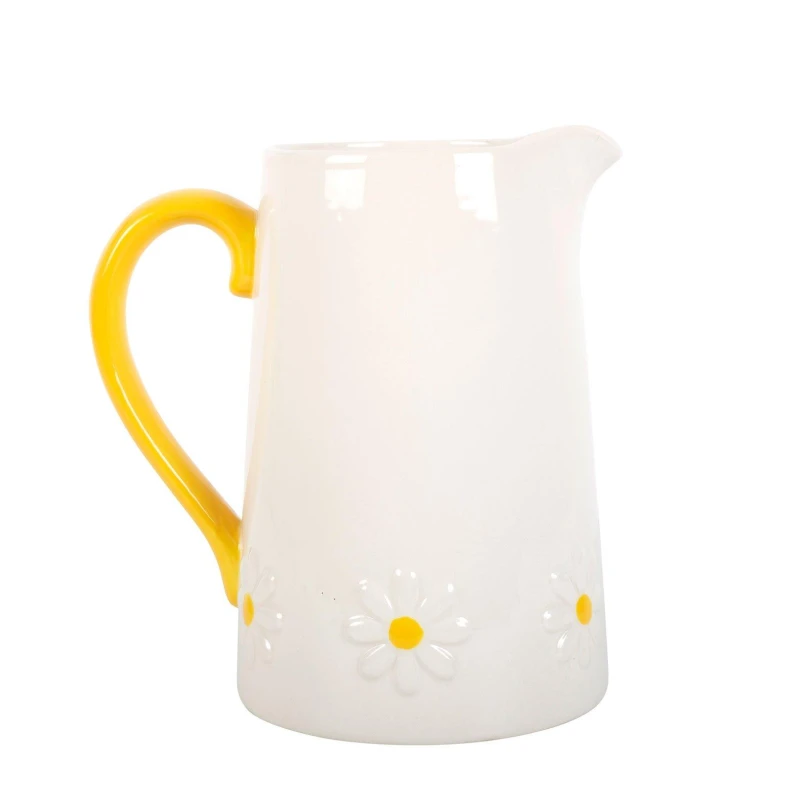 Image of Something Different Daisy Ceramic Flower Jug, White SG_04324