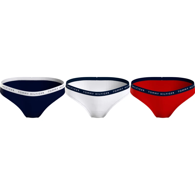 Image of Tommy Hilfiger 3 Pack Briefs Navy/Wht/Red female 8 (XS)