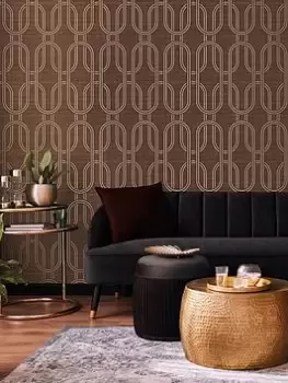 Image of Boutique Indulgent Geo Ruby Wallpaper