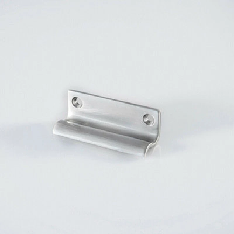Image of Loops Sash Window Lift Handle 62 x 20mm 47mm Fixing Centres Satin Nickel Metallics