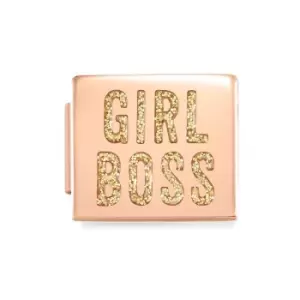 Image of Nomination GLAM Rose Gold Girl Boss Charm