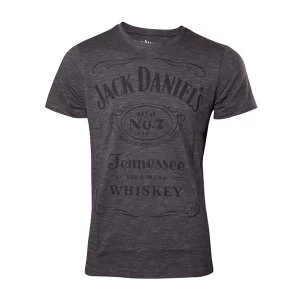 Image of Jack Daniels - Classic Logo Mens Medium T-Shirt - Grey