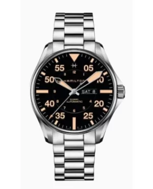 Image of Hamilton Khaki Pilot Day Date Auto Mens Watch H64725131 H64725131