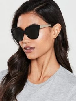 Image of Michael Kors Oval Sunglasses - Black/Grey, Women