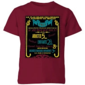 Image of Fantastic Beasts Les Plus Grand Des Cirques Kids T-Shirt - Burgundy - 5-6 Years - Burgundy