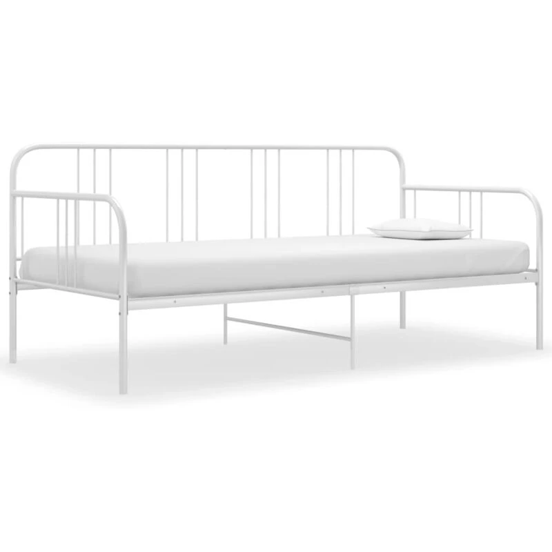 Image of VIDAXL Sofa Bed Frame without Mattress White Metal 90x200cm Vidaxl 8720286162491