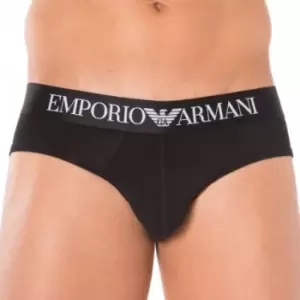 Image of Emporio Armani Stretch Cotton Brief - Black L