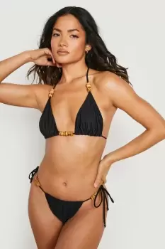 Image of Wooden Bead Tie Side Bikini Brief