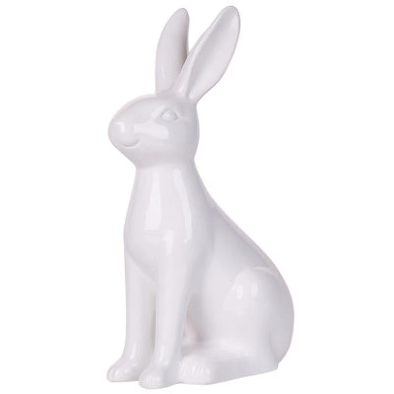 Image of Beliani Figurine Rabbit Ruca Ceramic White