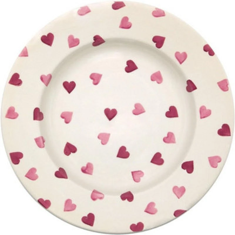 Image of Dinner Plate: 1 X 26.5Cm Emma Bridgewater Dinner Plate Pink Hearts, Ceramic