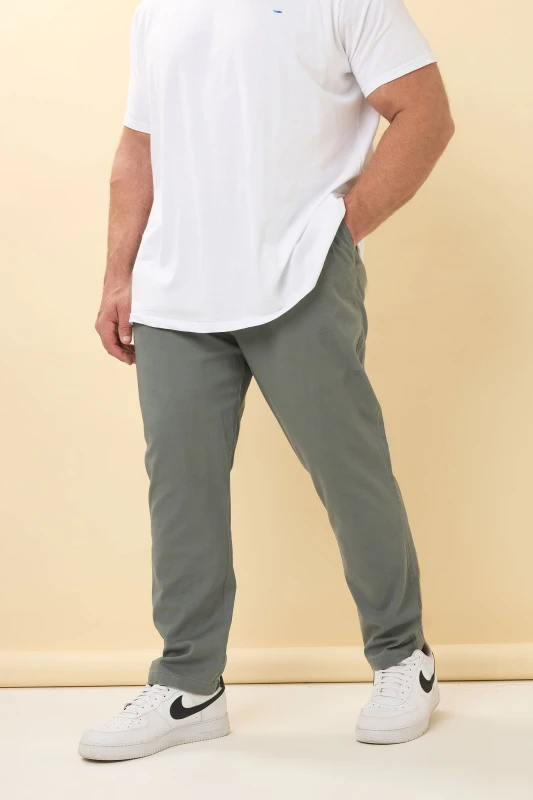 Image of BadRhino BadRhino Men Elasticated Waist Rugby Trousers in Light Green Size: 48S Light Green 48S Male 5063589045683