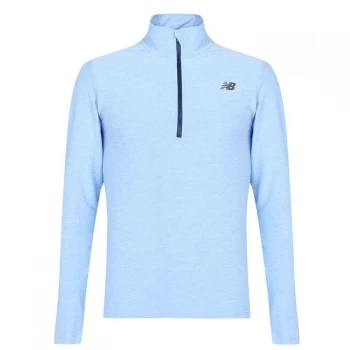 Image of New Balance Space Dye Quarter Zip Running Top Mens - Blue