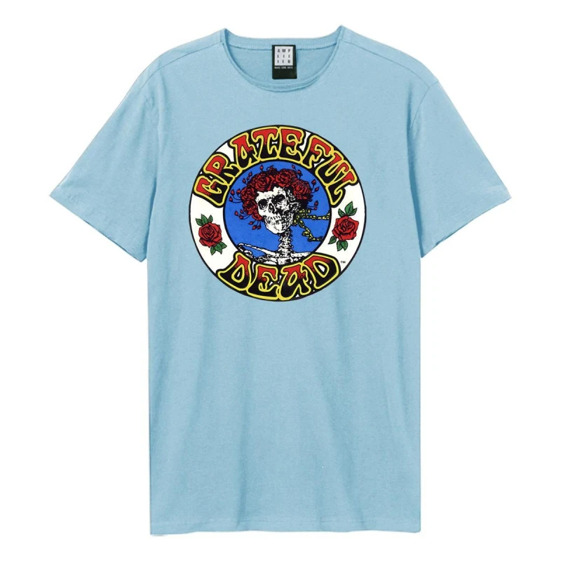Image of Amplified Amplified Men Stealie Grateful Dead T-Shirt in Pale Blue Size: X-Small Pale Blue XS Male 5063300695951