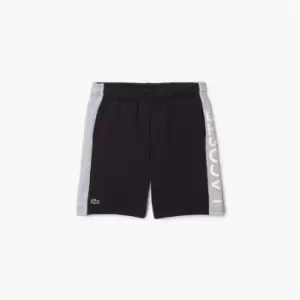 Image of Lacoste Colour Block Graphic Shorts Juniors - Blue