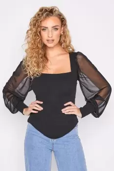 Image of Tall Long Sleeve Corset Top