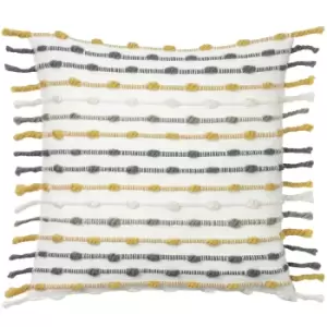 Image of Dhadit Stripe Cushion Ochre/Natural