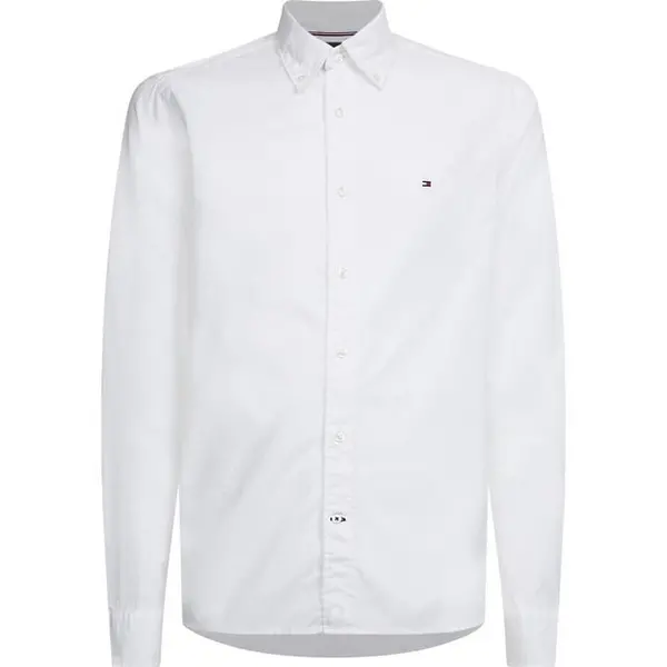 Image of Tommy Hilfiger Core Flex Long Sleeve Poplin Shirt - White 2XL