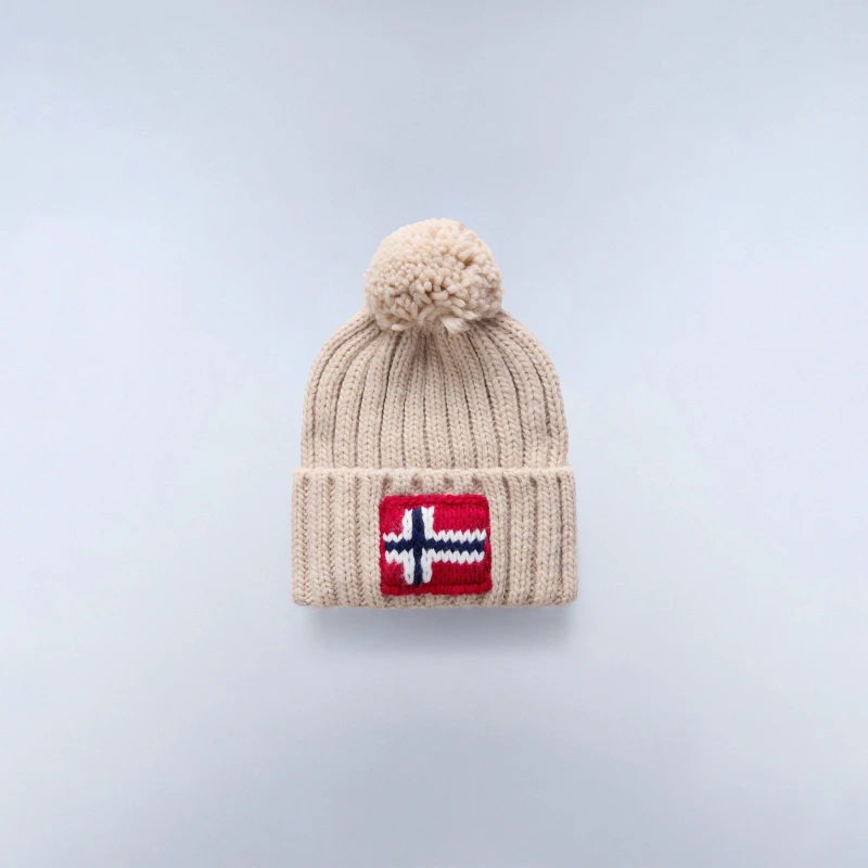 Image of Napapijri Semiury Beanie Hat Adults Beige Dimity unisex One Size