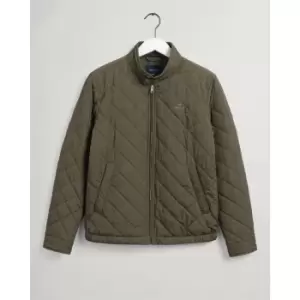 Image of Gant Quilted Wind Cheater Jacket - Green