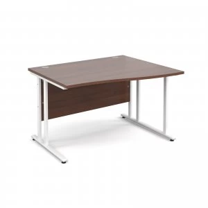 Image of Maestro 25 WL Right Hand Wave Desk 1200mm - White Cantilever Frame wa