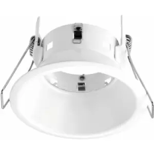 Image of Anti-Glare Recessed Bathroom Downlight IP65 - 50W GU10 Reflector - Matt White