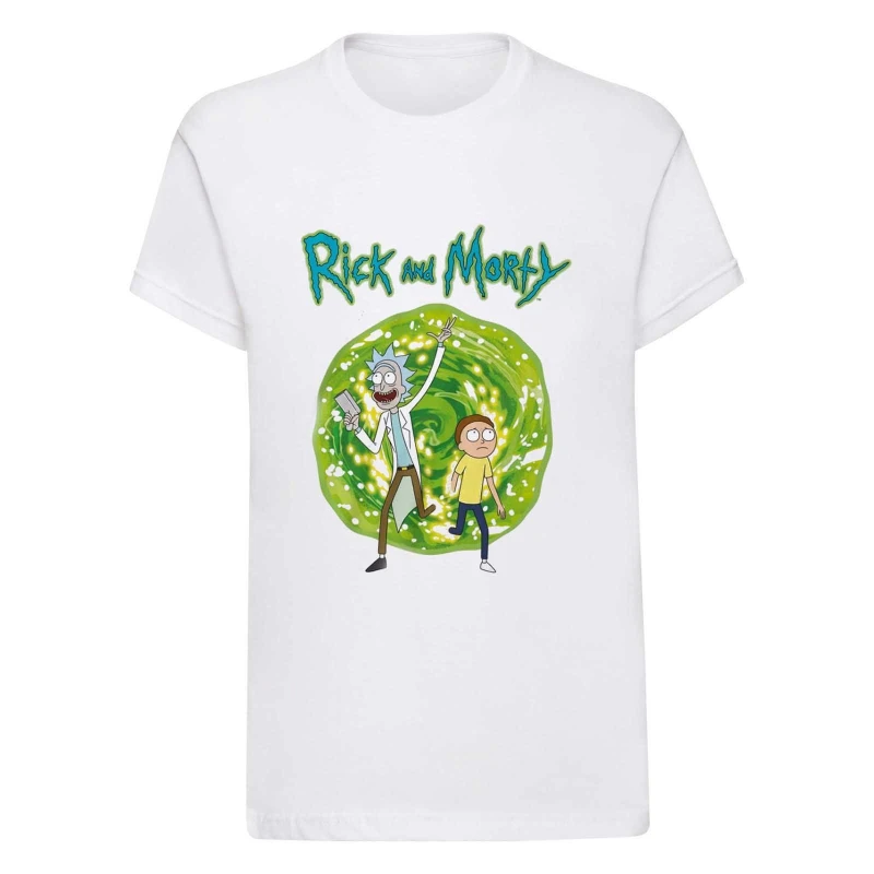 Image of Rick & Morty Portal T-Shirt White male