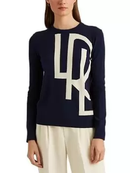 Image of Lauren by Ralph Lauren Janitra Long Sleeve Pullover - Navy Size XS Women