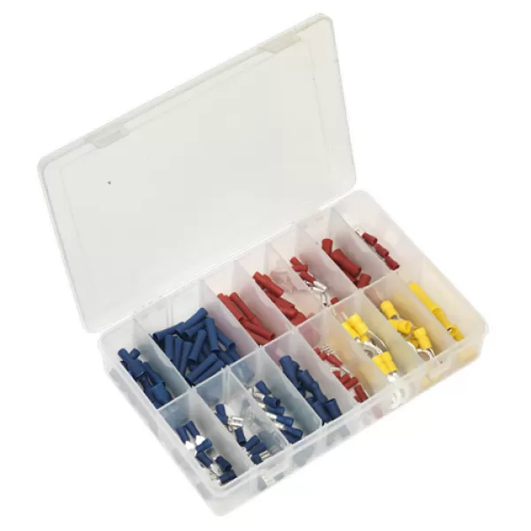 Image of Genuine SEALEY AB038MT Crimp Terminal Assortment 200pc Blue, Red & Yellow