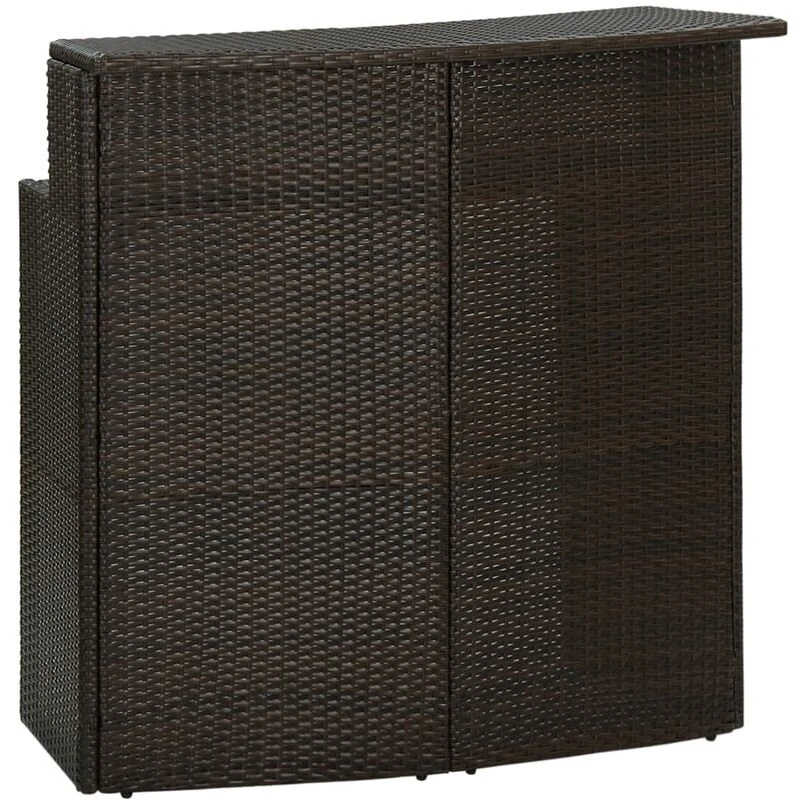 Image of VIDAXL Vidaxl - Garden Bar Table Brown 120x55x110cm Poly Rattan 8720286146705
