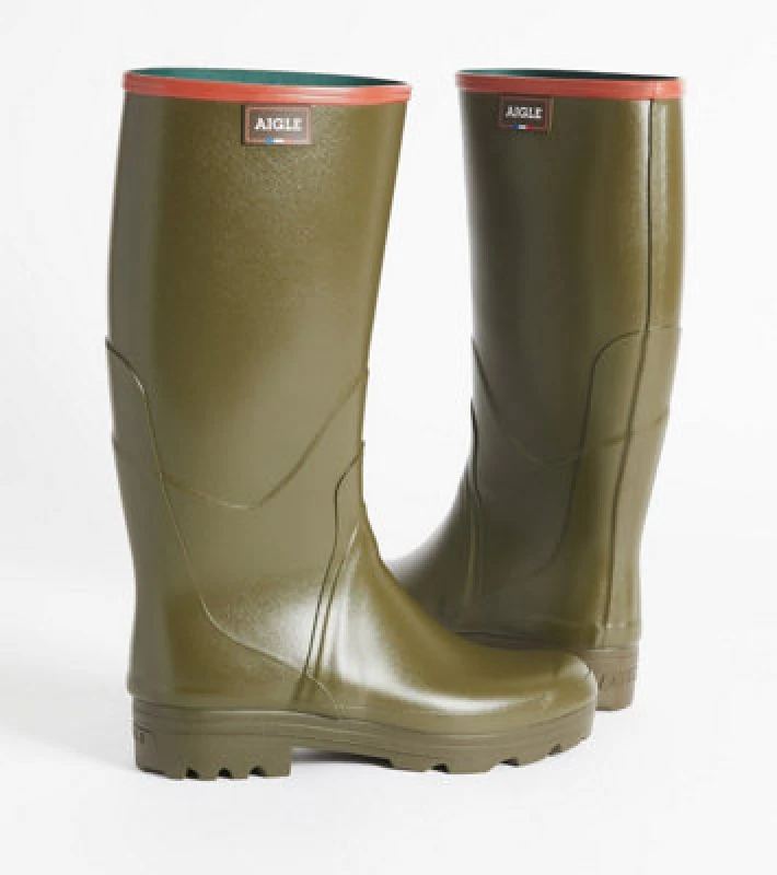 Image of Aigle Chambord Pro 2 Rubber Boots Kaki Size Eu 44