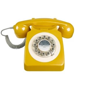 Image of Wild and Wolf 1960s Design 746 Corded Telephone - Mustard