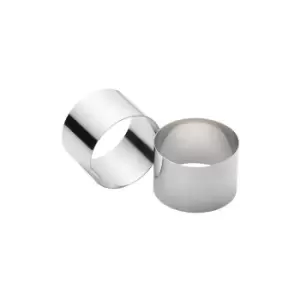 Image of KitchenCraft Set of Two Stainless Steel Extra Deep Cooking Rings