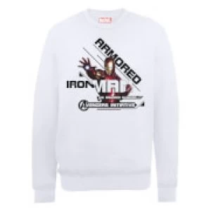Image of Marvel Avengers Assemble Iron Man Sweatshirt - White - L