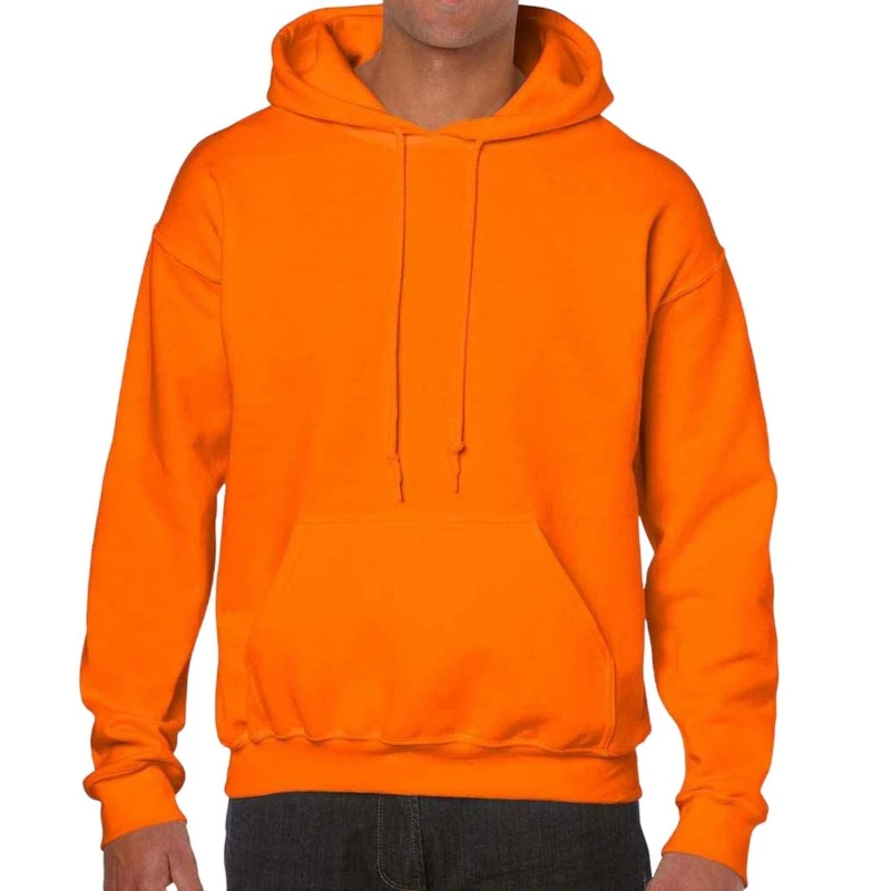 Image of Gildan Mens Plain Pink Hoodie in Burnt Orange Size: 3XL Burnt Orange Male 3XL
