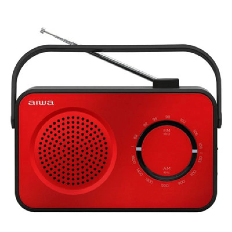 Image of Aiwa Aiwa R-190 AM/FM Portable Radio in Red Red One Size Unisex 8435256896848