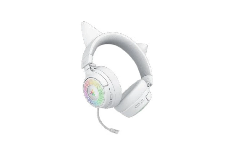 Image of Razer Razer Kraken Kitty V3 Pro - White Headset Wired & Wireless Head-band Gaming USB Type-A Bluetooth RZ04-05170400-R3M1
