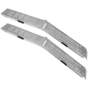 Image of T-mech - Ramps Foldable Loading Motorbike Motorcycle Folding Van Steel - Silver