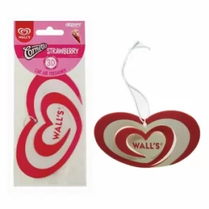 Image of Airpure Walls 3D Paper Love Heart Cornetto Strawberry Car Air Freshener (Case Of 12)