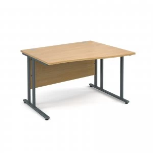 Image of Maestro 25 GL Right Hand Wave Desk 1200mm - Graphite cantilever Frame
