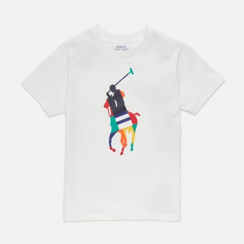 Image of Polo Ralph Lauren Boys' Horse-T-Shirt - White - 10-12 Years