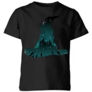 Image of Harry Potter Sorting Hat Silhouette Kids T-Shirt - Black - 7-8 Years