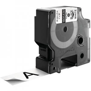 Image of Dymo 1805430 Black on White Label Tape 24mm x 5.5m