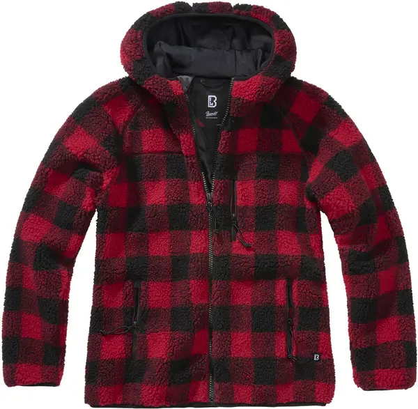Image of Brandit Ladies Hooded Fleece Jacket Fleece Jacket red Black M Women