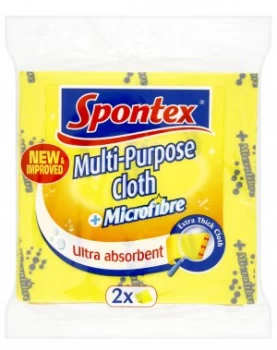 Image of Spontex Multi Purpose Cloths with Microfibre - Pack of 2